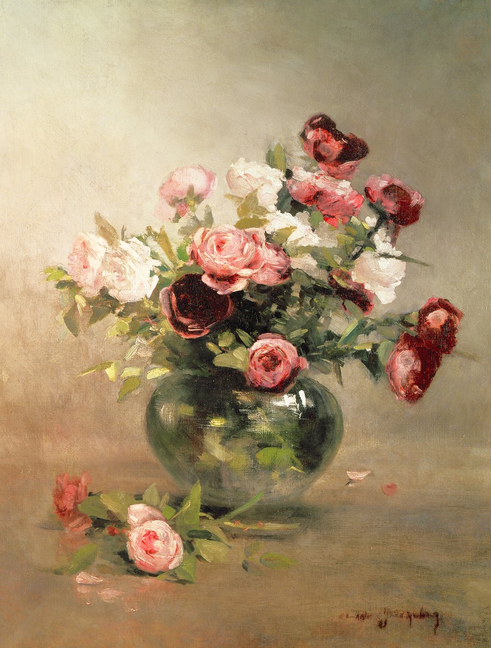 Jarrón con Rosas de Eva Gonzalès