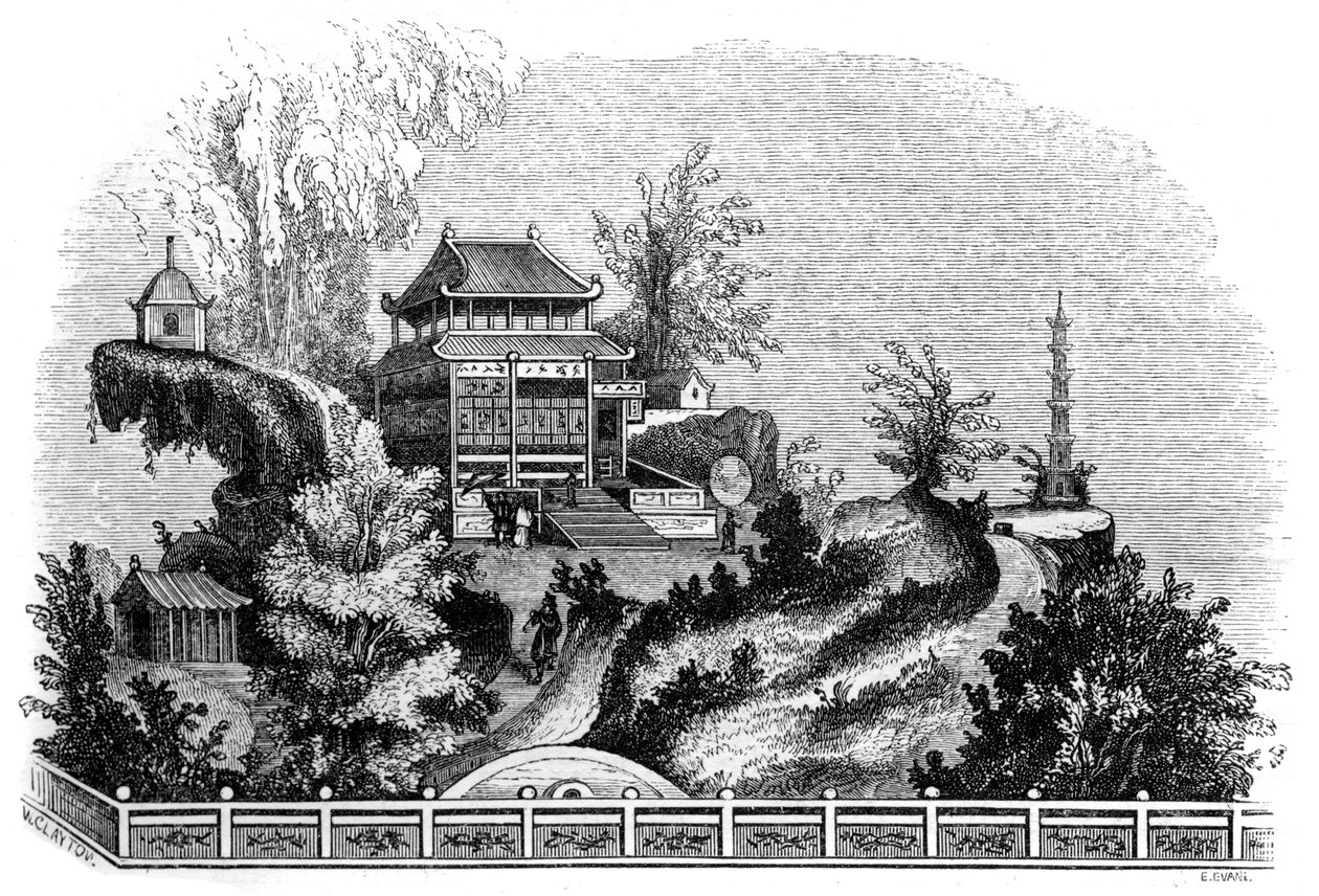 Villa de verano china, 1847 de Evans