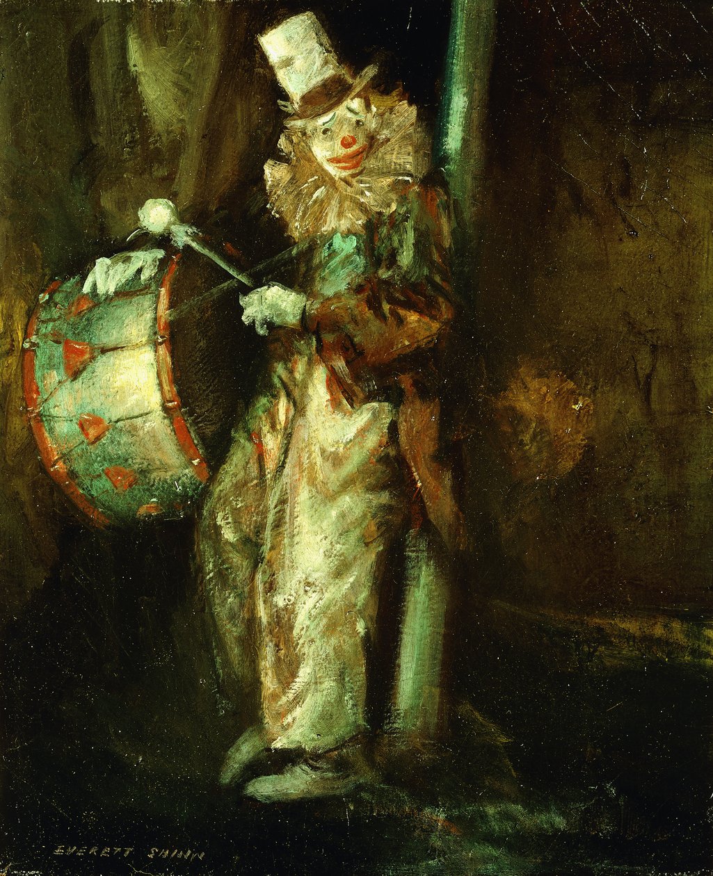 Payaso con tambor de Everett Shinn