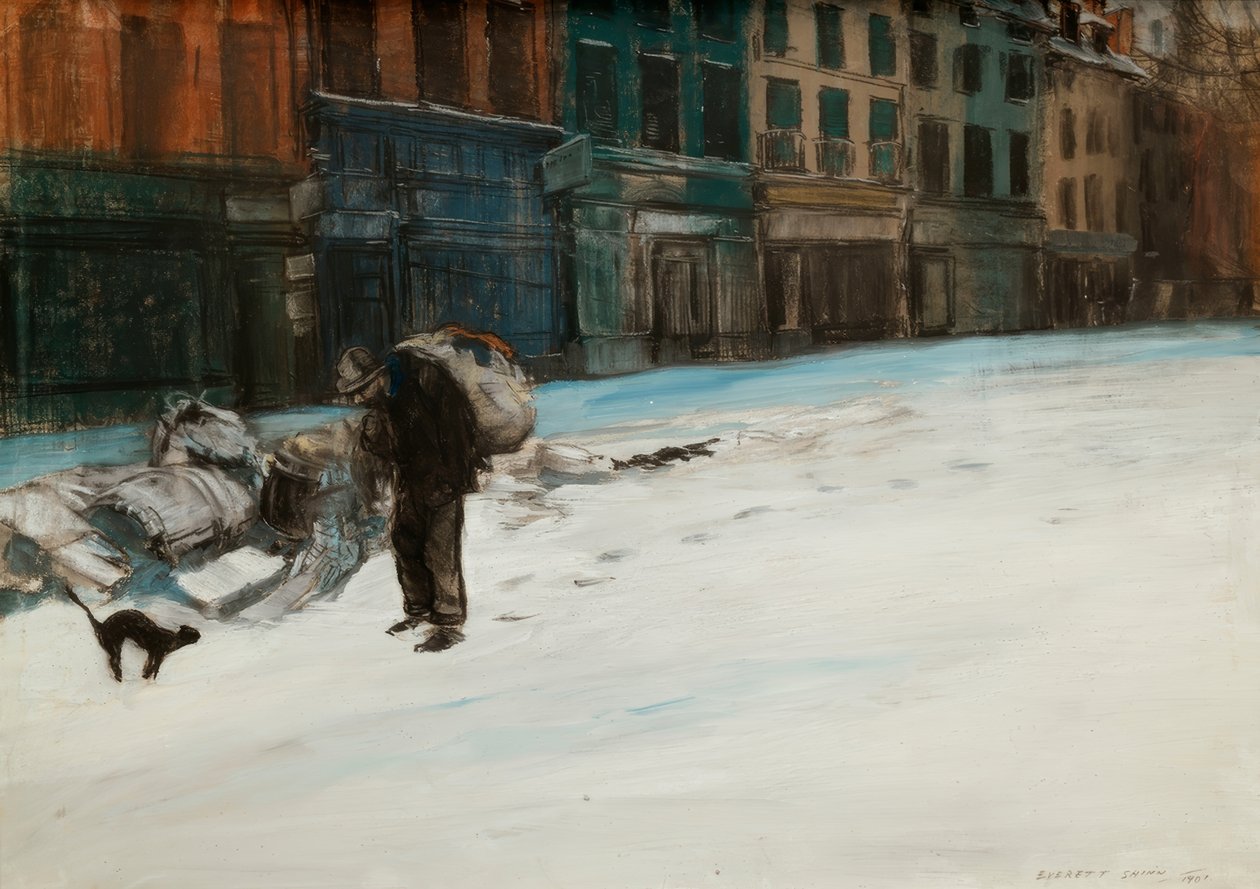 La ville fatiguée (Tôt le matin, París) de Everett Shinn