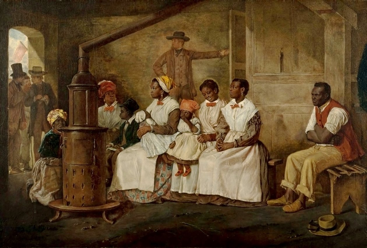 Esclavos esperando a la venta, Richmond, Virginia de Eyre Crowe