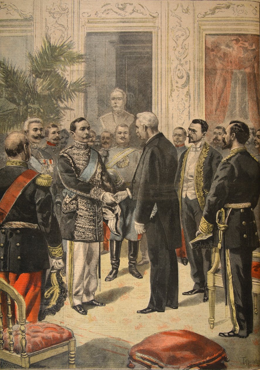 El embajador de Rusia, Príncipe Ourousoff en el Elíseo, ilustración de 