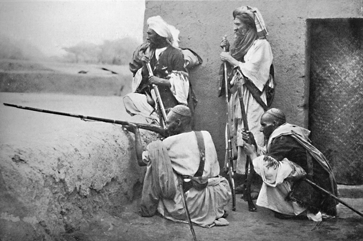 Afridis en pie de guerra de F. Bremner