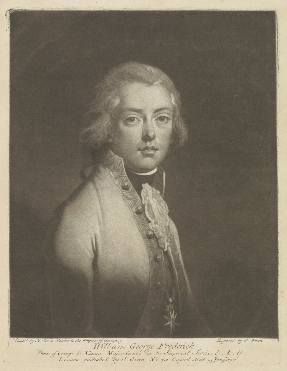 Retrato de Frederik, Príncipe de Orange-Nassau de F. Green