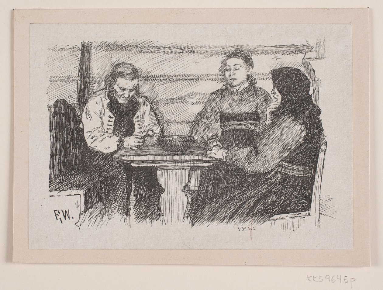 Ilustración para "Stabursnøgelen i Rokkehovedet" de F. Hendriksen