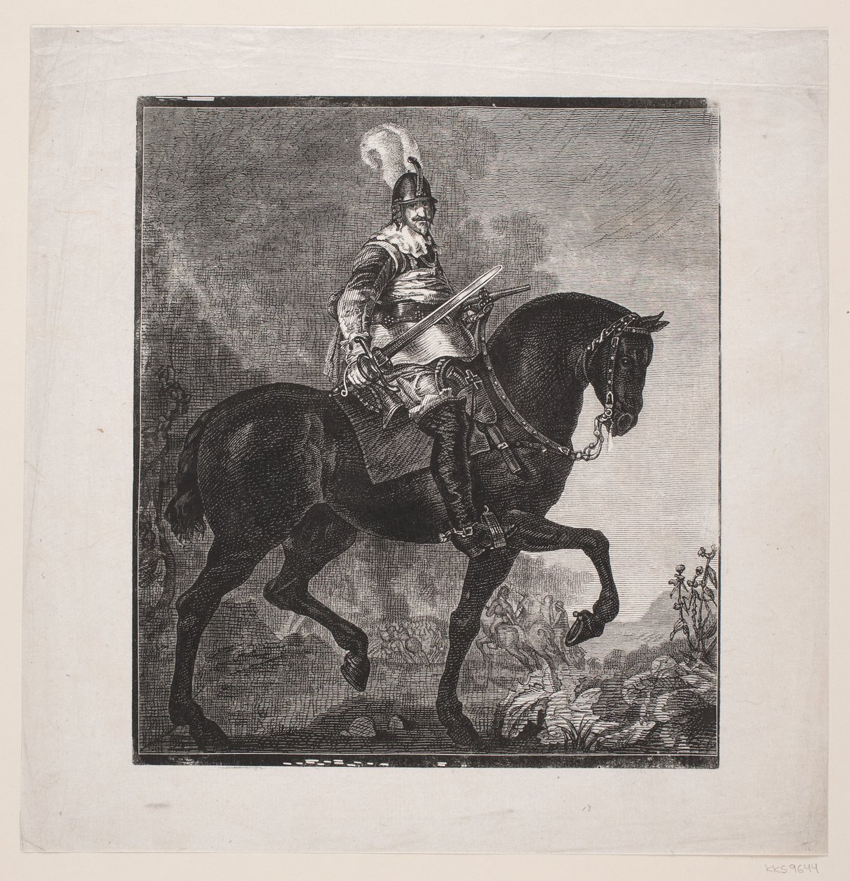 Karel van Mander: Cristiano IV a caballo de F. Hendriksen