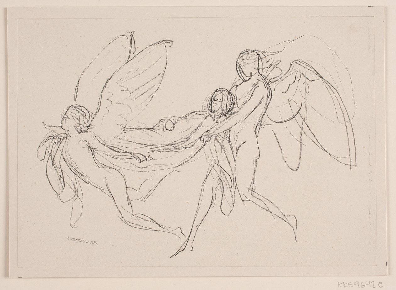 Boceto para un relieve funerario de F. Hendriksen