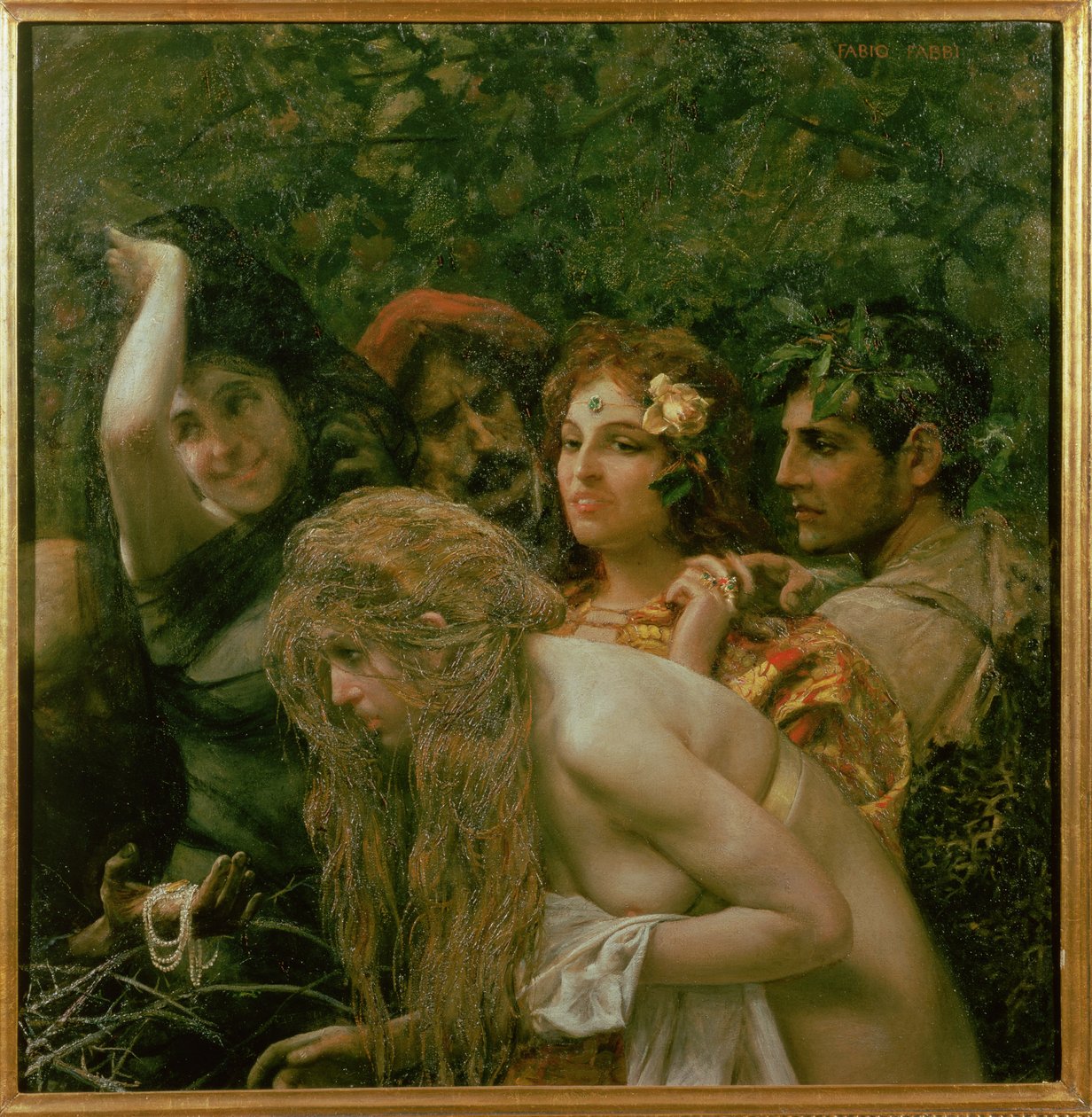La venta de la esclava (óleo sobre lienzo) de Fabio Fabbi