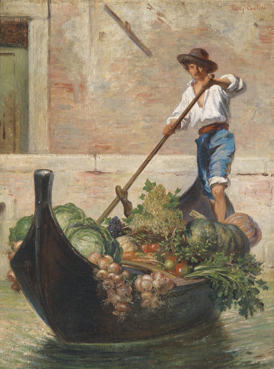 Vendedor de verduras veneciano de Fanny Carlini