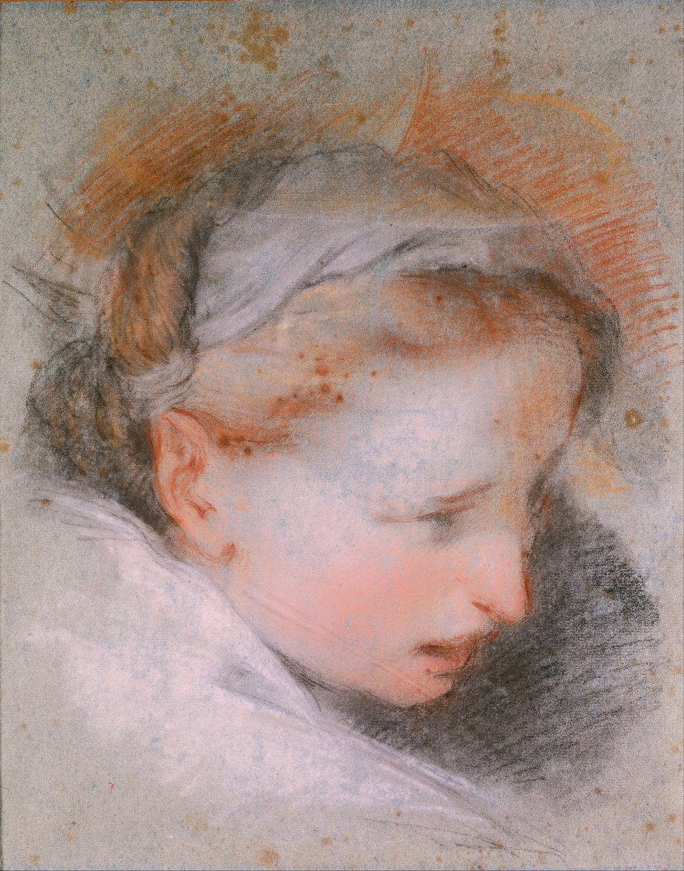 Cabeza de una mujer, 1568-1569 de Federico Barocci