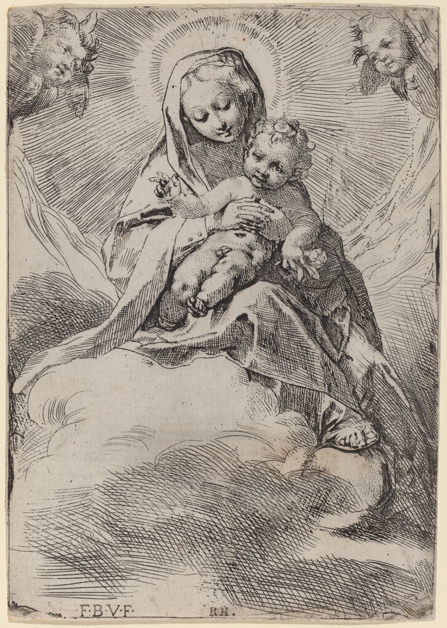 Madonna en las nubes de Federico Barocci