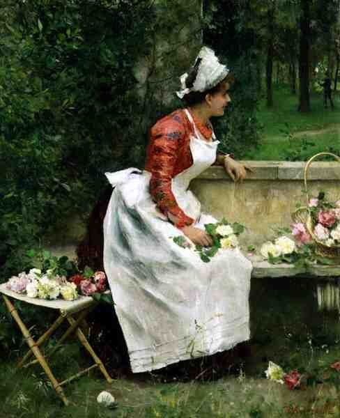 Recogiendo flores de Federigo Andreotti
