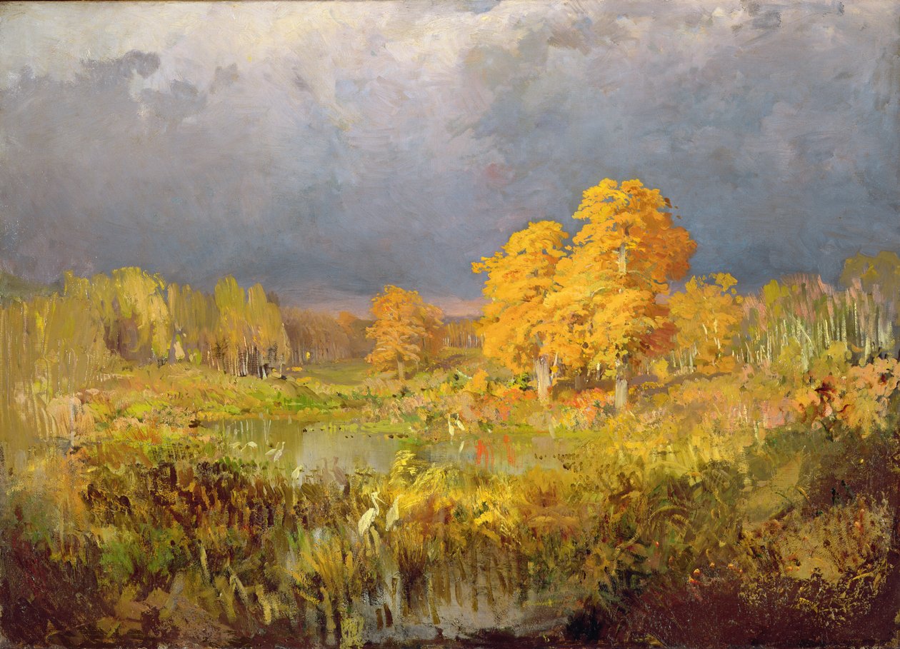 Pantano del Bosque en Otoño, c.1872 de Fedor Aleksandrovich Vasiliev