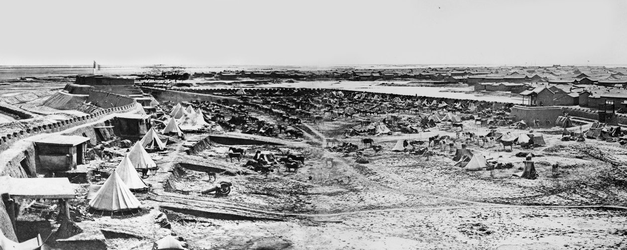 Campamento Británico en los Fuertes de Taku, China de Felice Beato