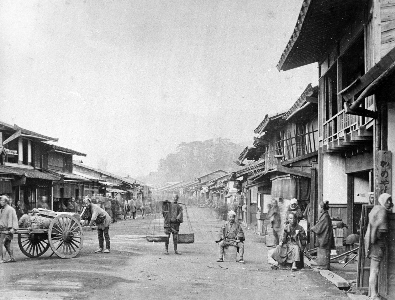 Ciudad de Odowara, c.1860s de Felice Beato