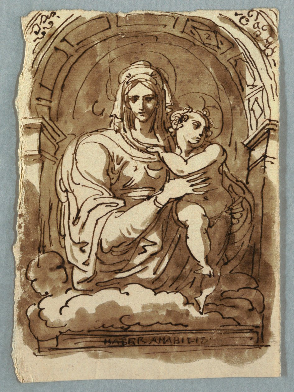 Madonna y niño de Felice Giani