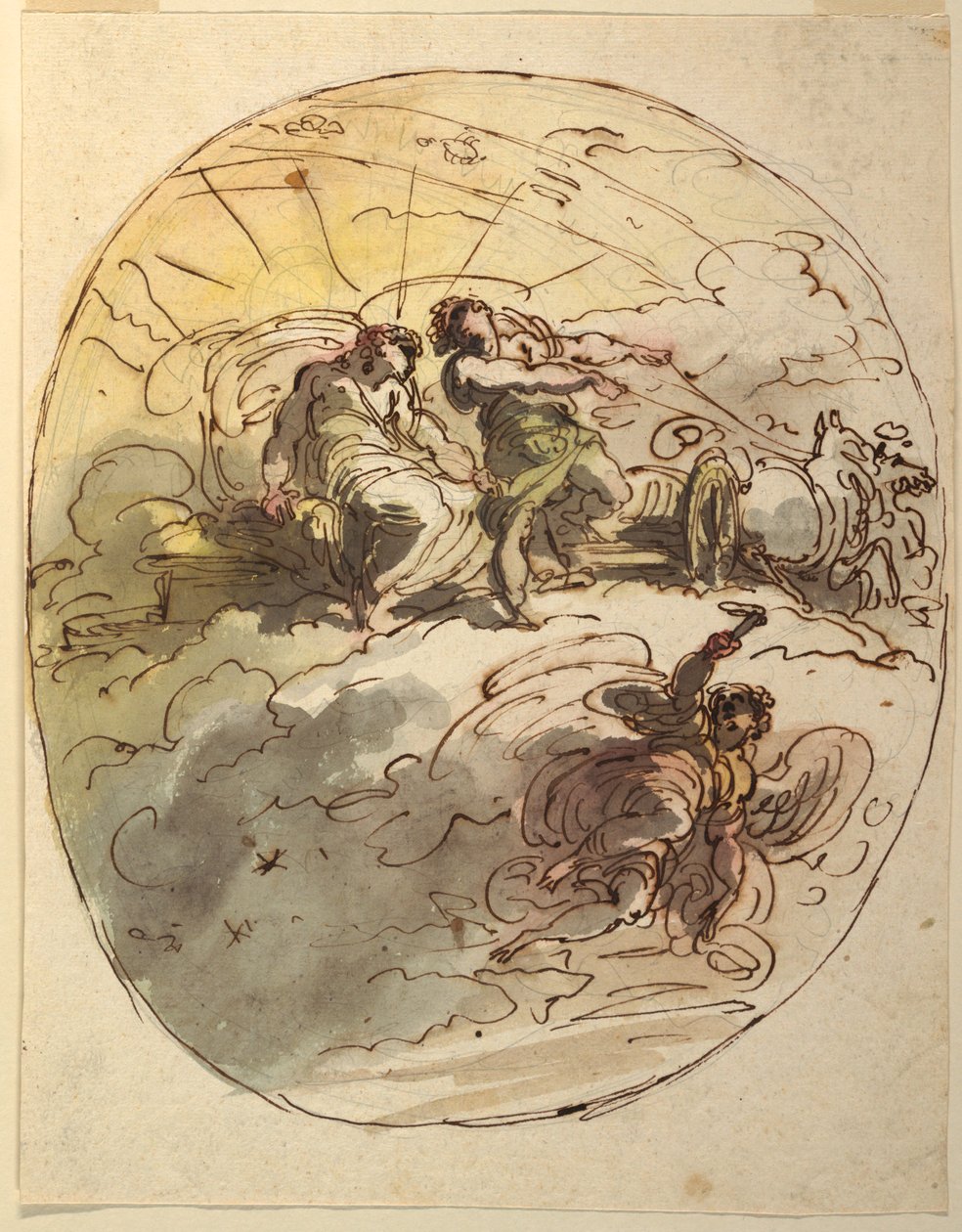 Faetón despidiéndose de Apolo de Felice Giani