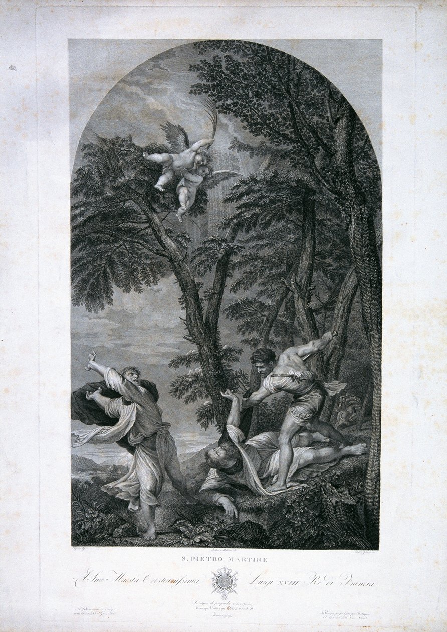 "S. Pietro Martire" después de Tiziano de Felice Zuliani