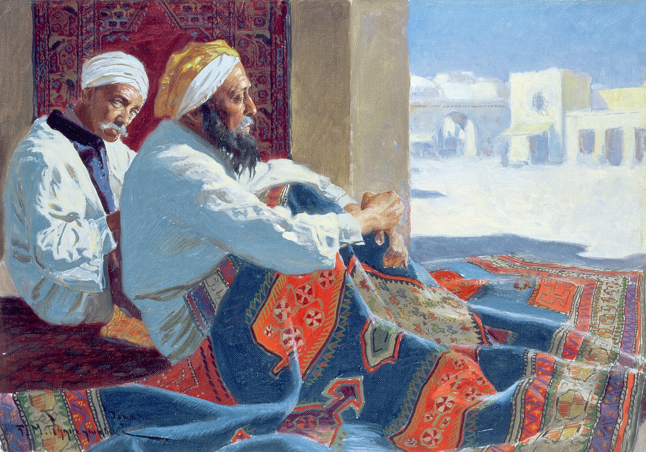 Los Vendedores de Alfombras, c.1915 de Feliks Michal Wygrzywalski