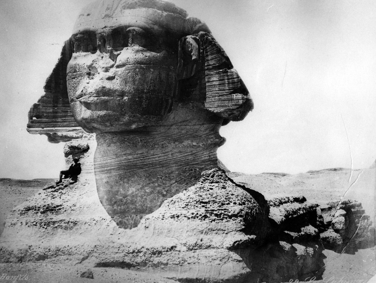 La Esfinge en Giza, c.1870s-80s de Félix Bonfils