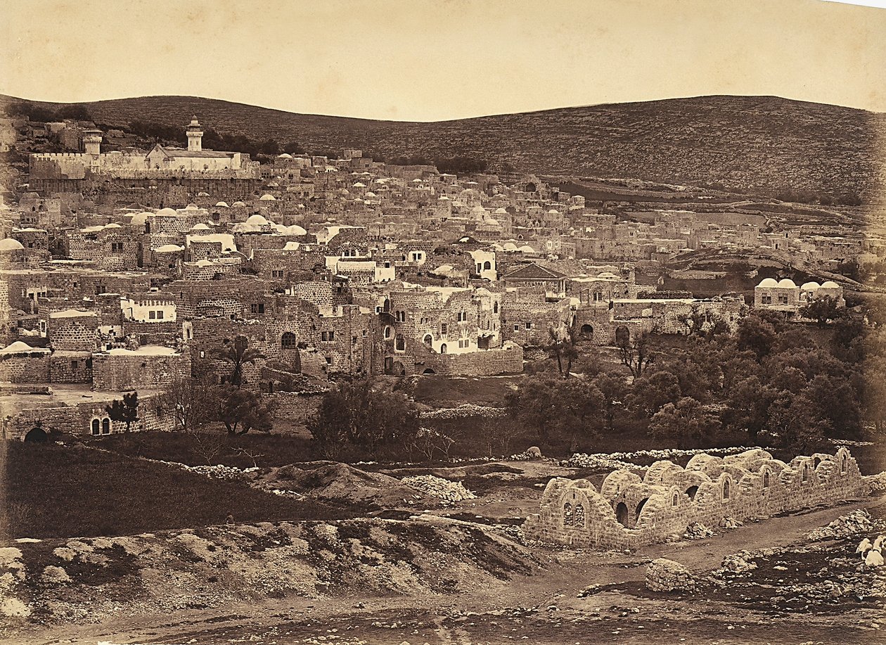 Vista panorámica de Nazaret, Israel de Félix Bonfils