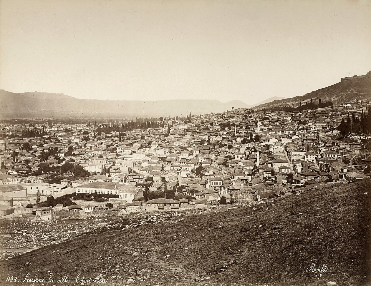 Vista de Esmirna en Turquía de Félix Bonfils