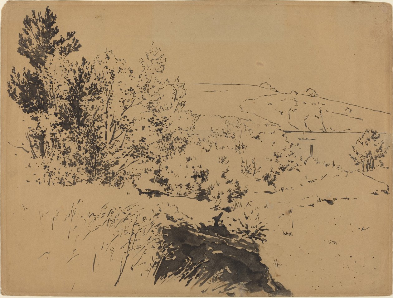 Paisaje costero de Felix Bracquemond
