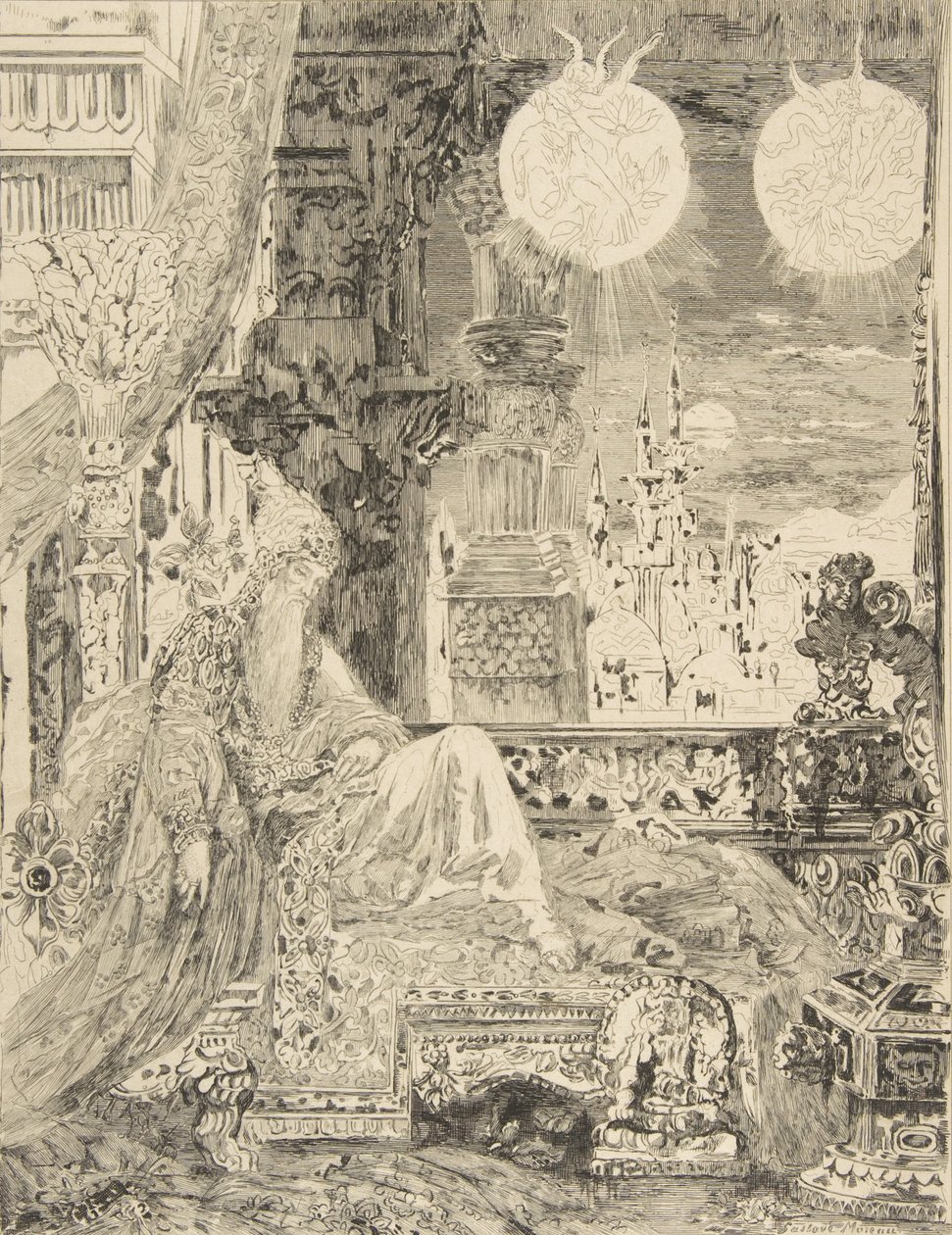 El Sueño de un Habitante del Mogol de Felix Bracquemond