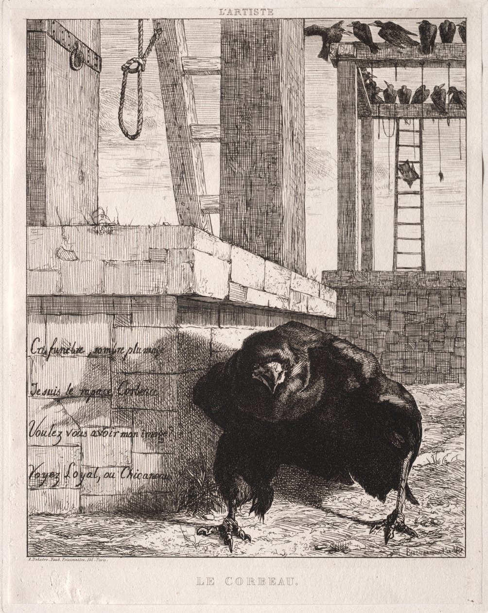 La cuervo de Felix Bracquemond