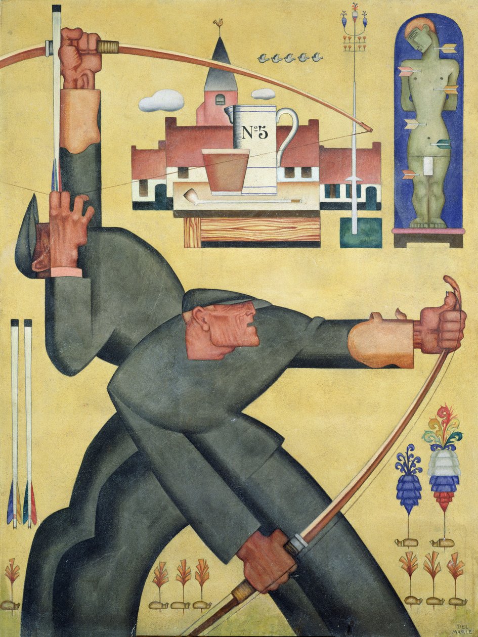 Arqueros (óleo sobre lienzo) de Felix Del Marle