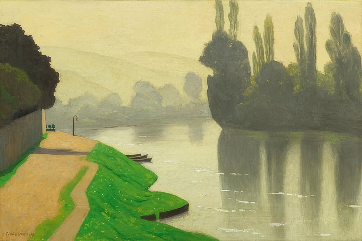 Bruma de la mañana en Andelys. 1917 de Felix Edouard Vallotton