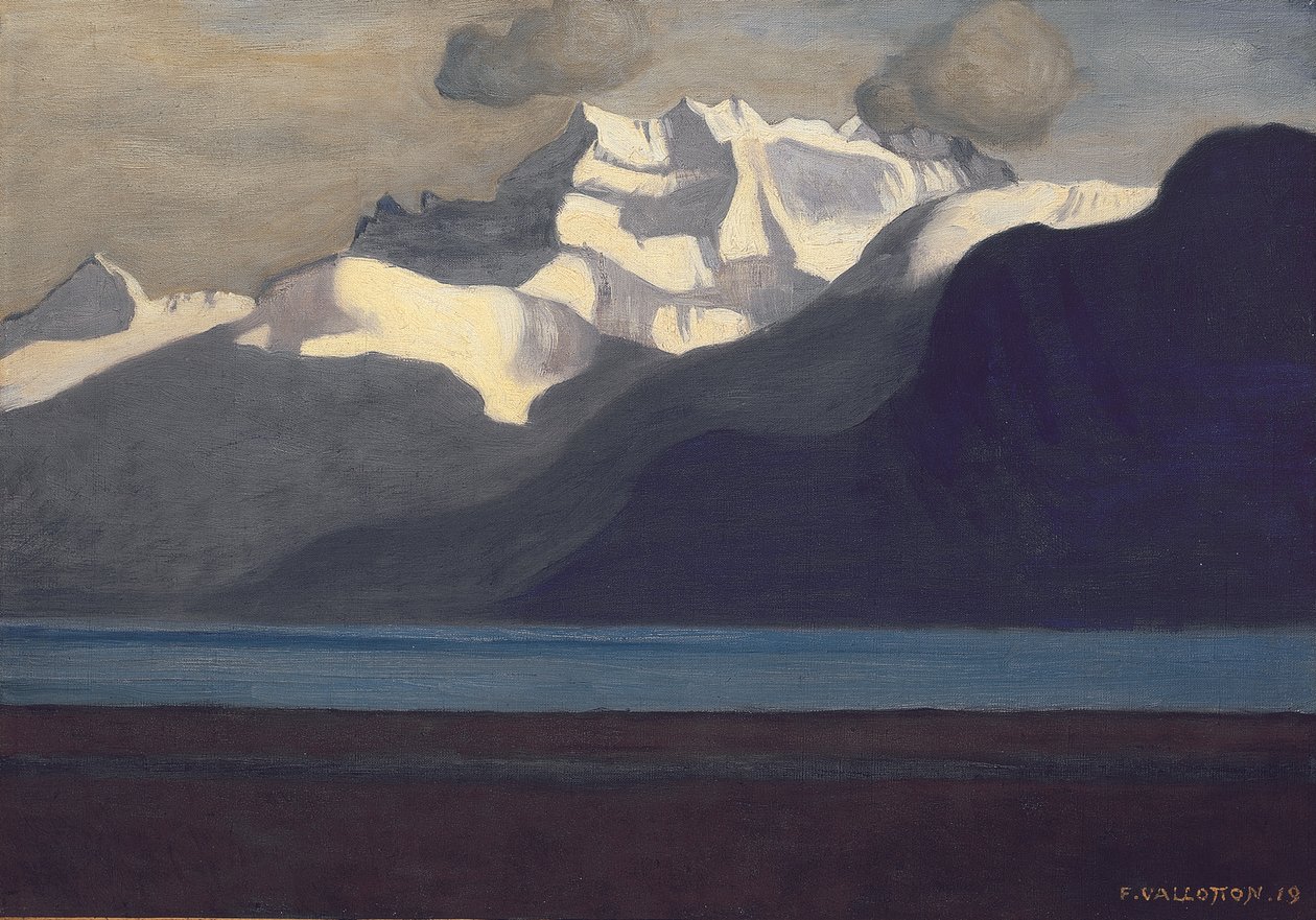 Lago Lemán y Les Dents-du-Midi, 1919 de Felix Edouard Vallotton
