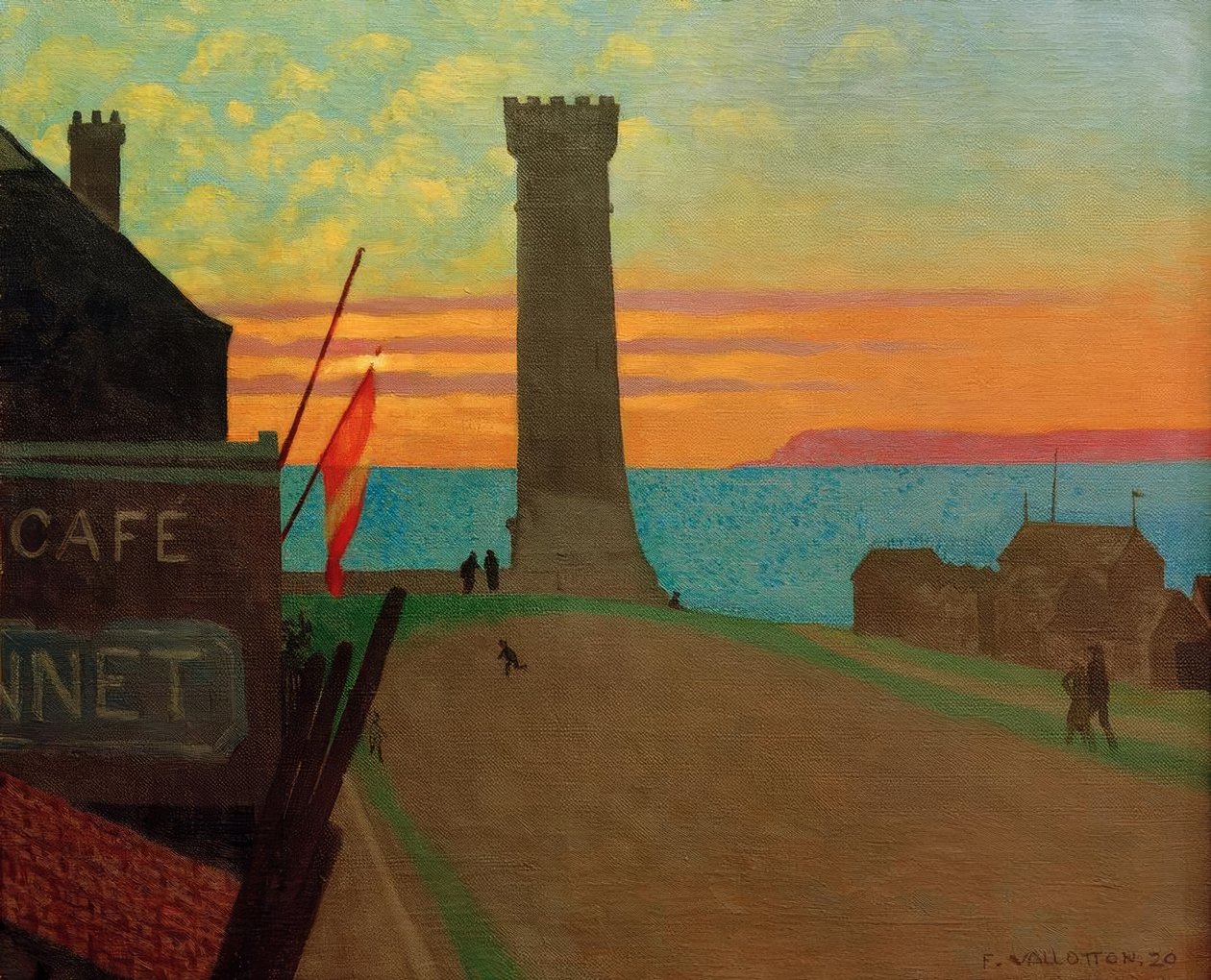 El viejo faro en Honfleur de Felix Edouard Vallotton