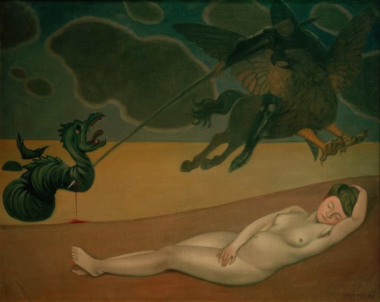 Roger liberando a Angélica de Felix Edouard Vallotton