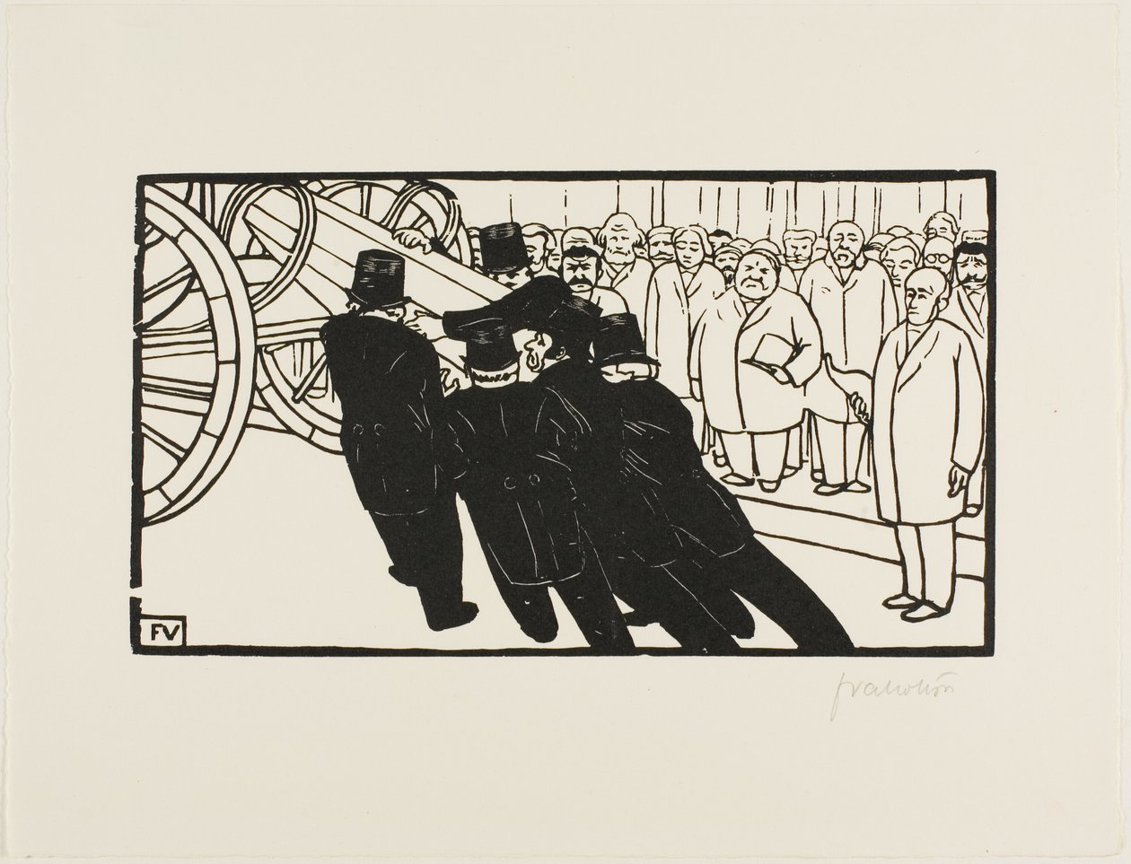 Los Portadores del Ataúd de Felix Edouard Vallotton