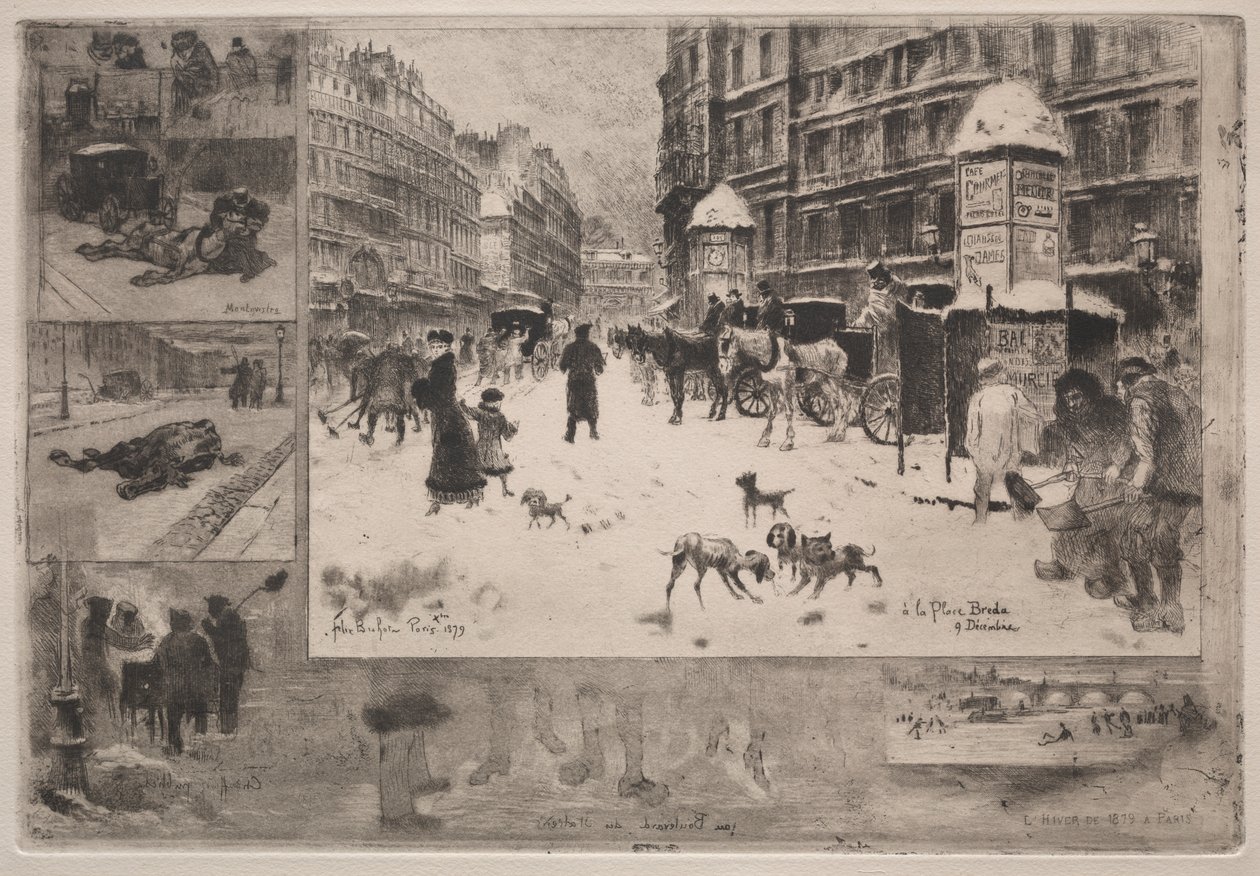 Winter in Paris de Felix Hilaire Buhot