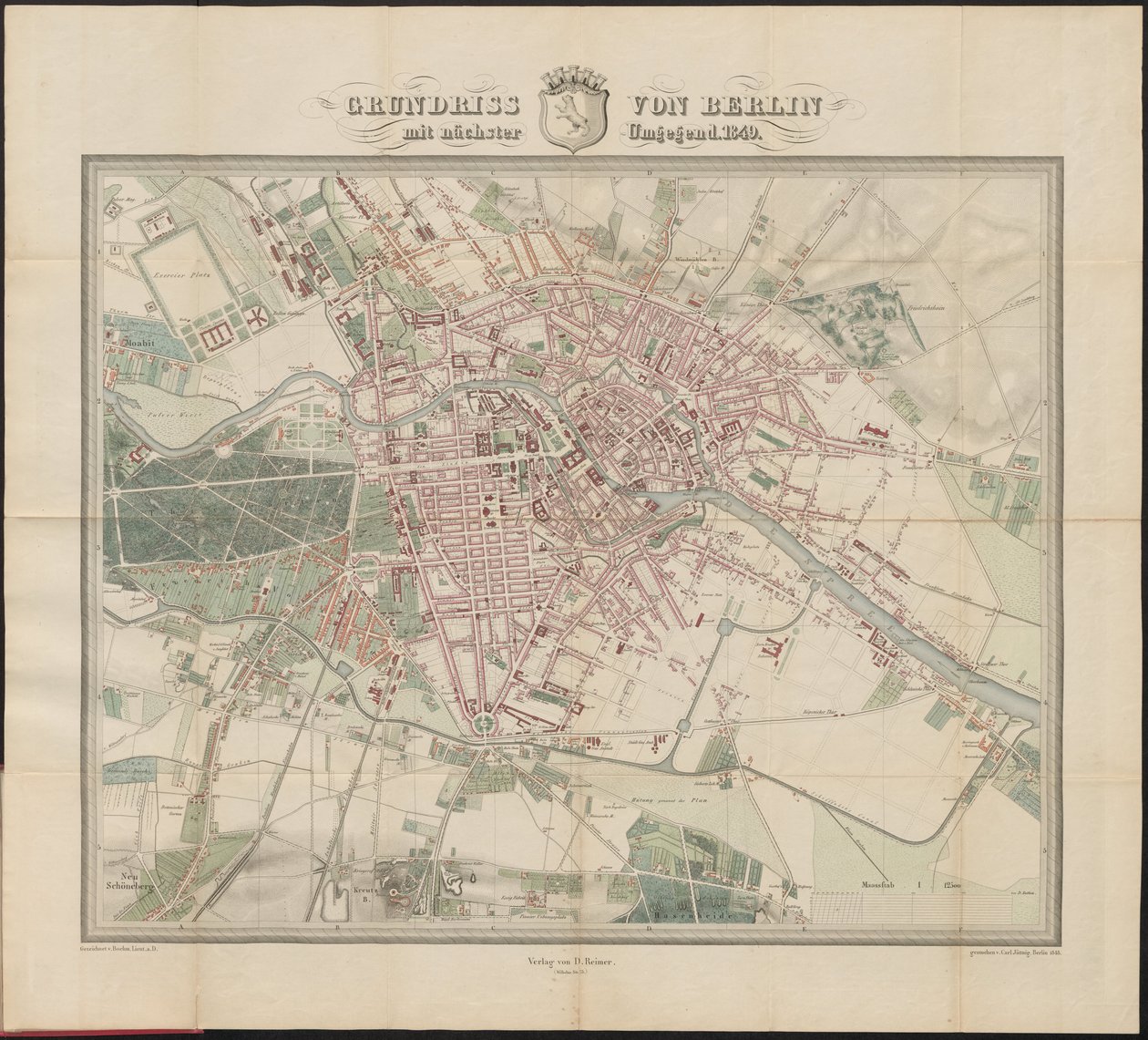 Plano de Berlín con sus alrededores de Ferdinand Böhm