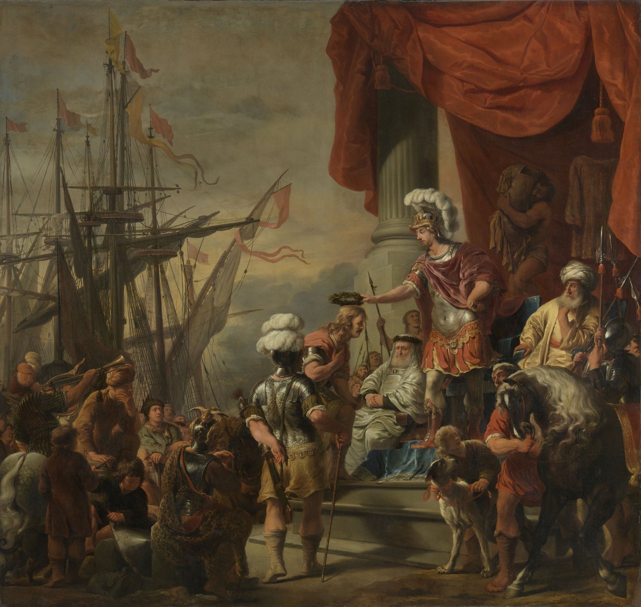 Eneas en la corte de Latino, c.1661-c.1664 de Ferdinand Bol