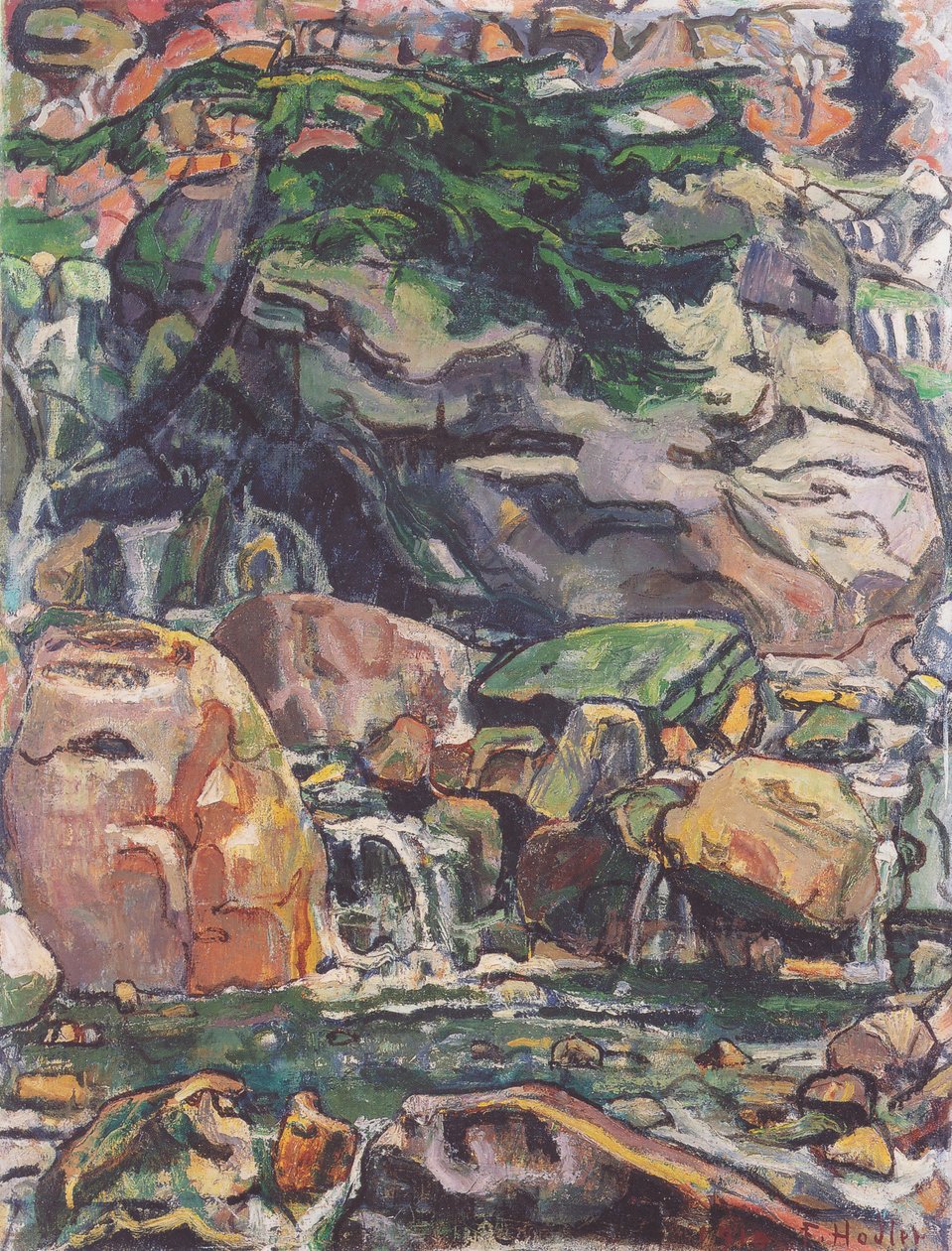 Arroyo de montaña en Beatenberg de Ferdinand Hodler