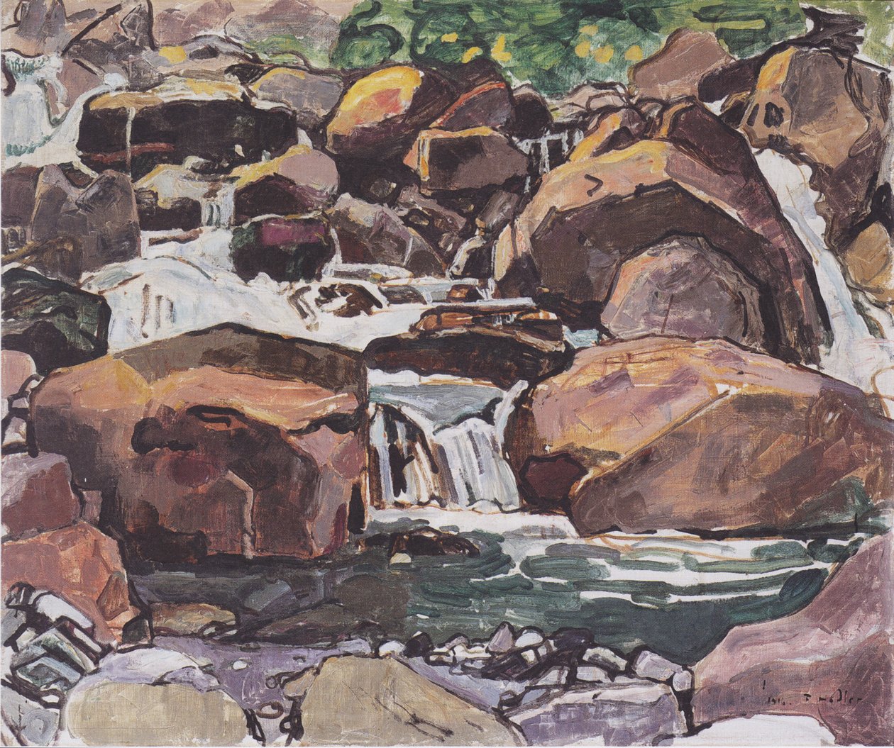 Arroyo de montaña en Champéry de Ferdinand Hodler