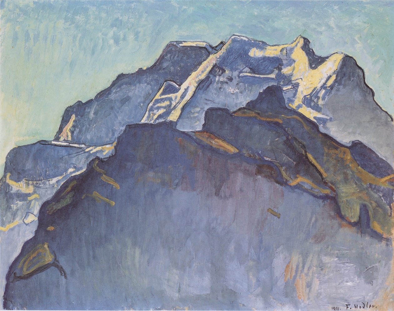 Macizo de Jungfrau y Schwarzmönch de Ferdinand Hodler