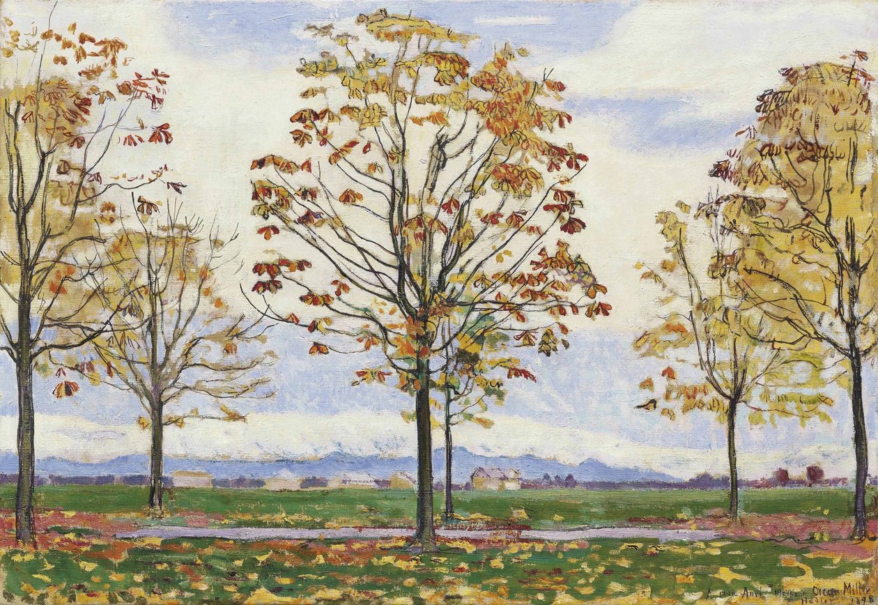 Avenida de castaños en Biberist de Ferdinand Hodler