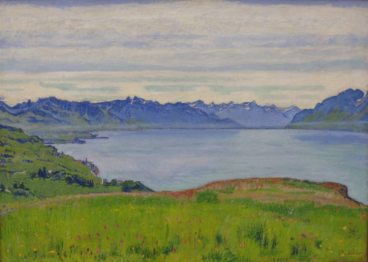 Paisaje en el lago de Ginebra de Ferdinand Hodler