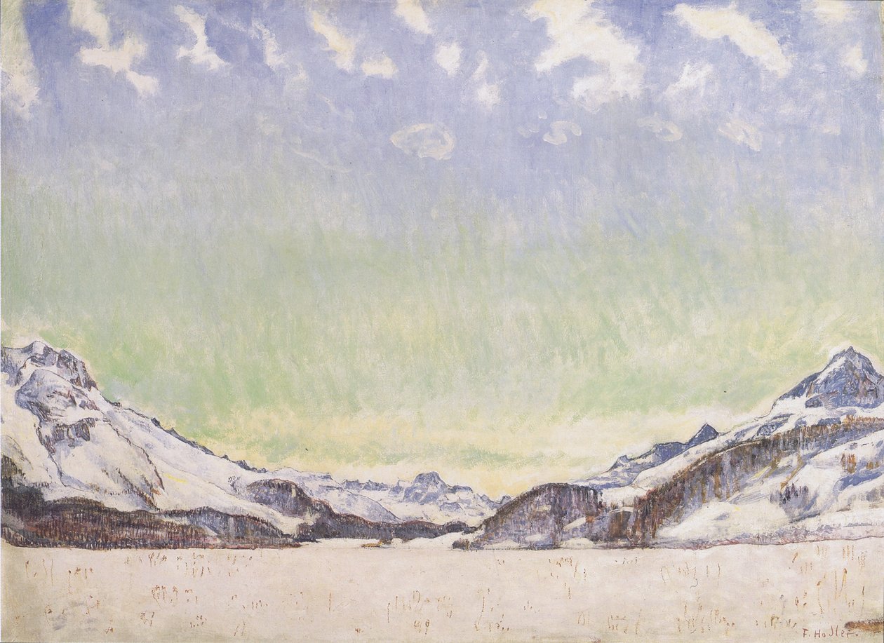 Nieve en Engadina de Ferdinand Hodler