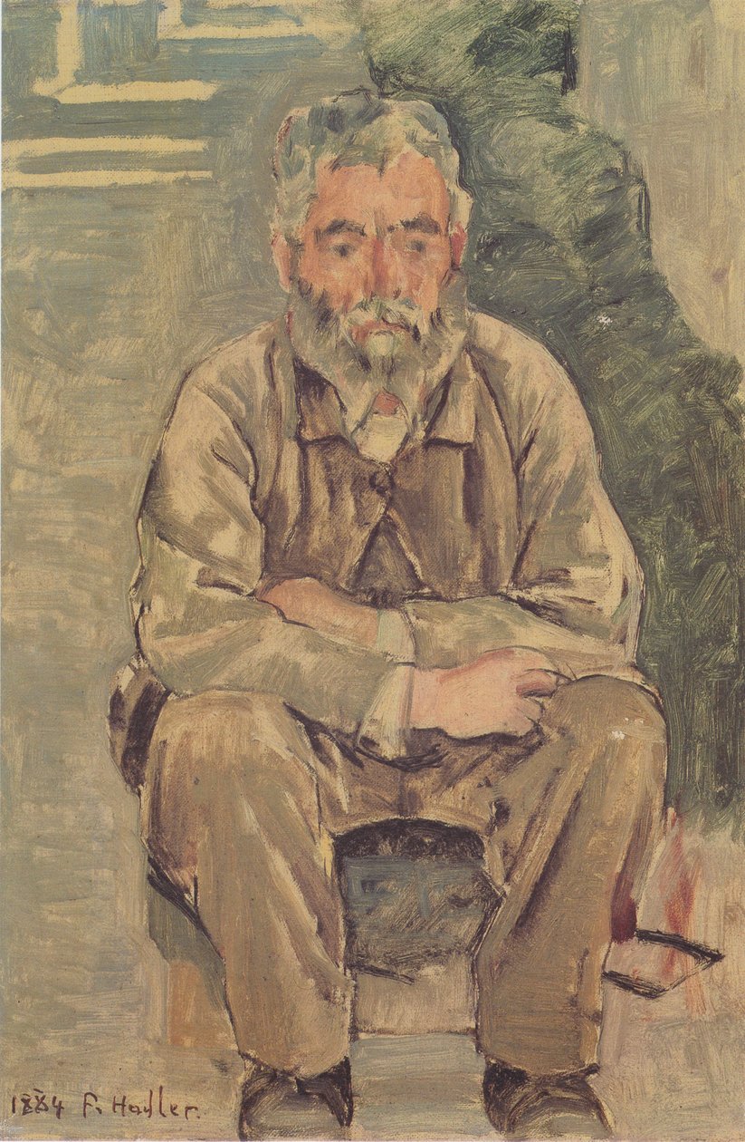 Hombre barbudo sentado de Ferdinand Hodler