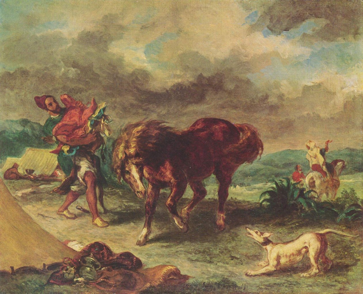 El marroquí y su caballo de Ferdinand Victor Eugene Delacroix