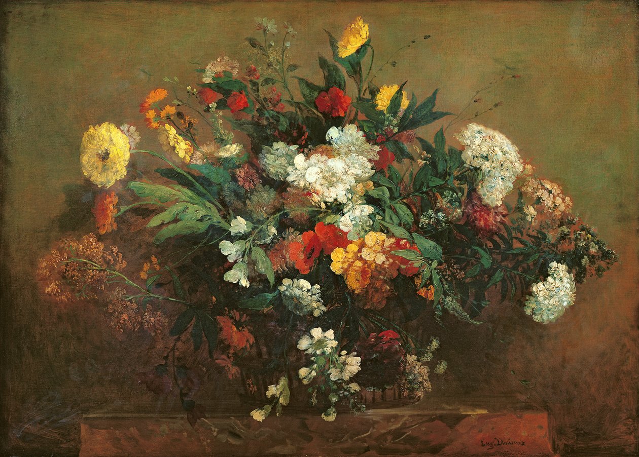 Flores de Ferdinand Victor Eugene Delacroix