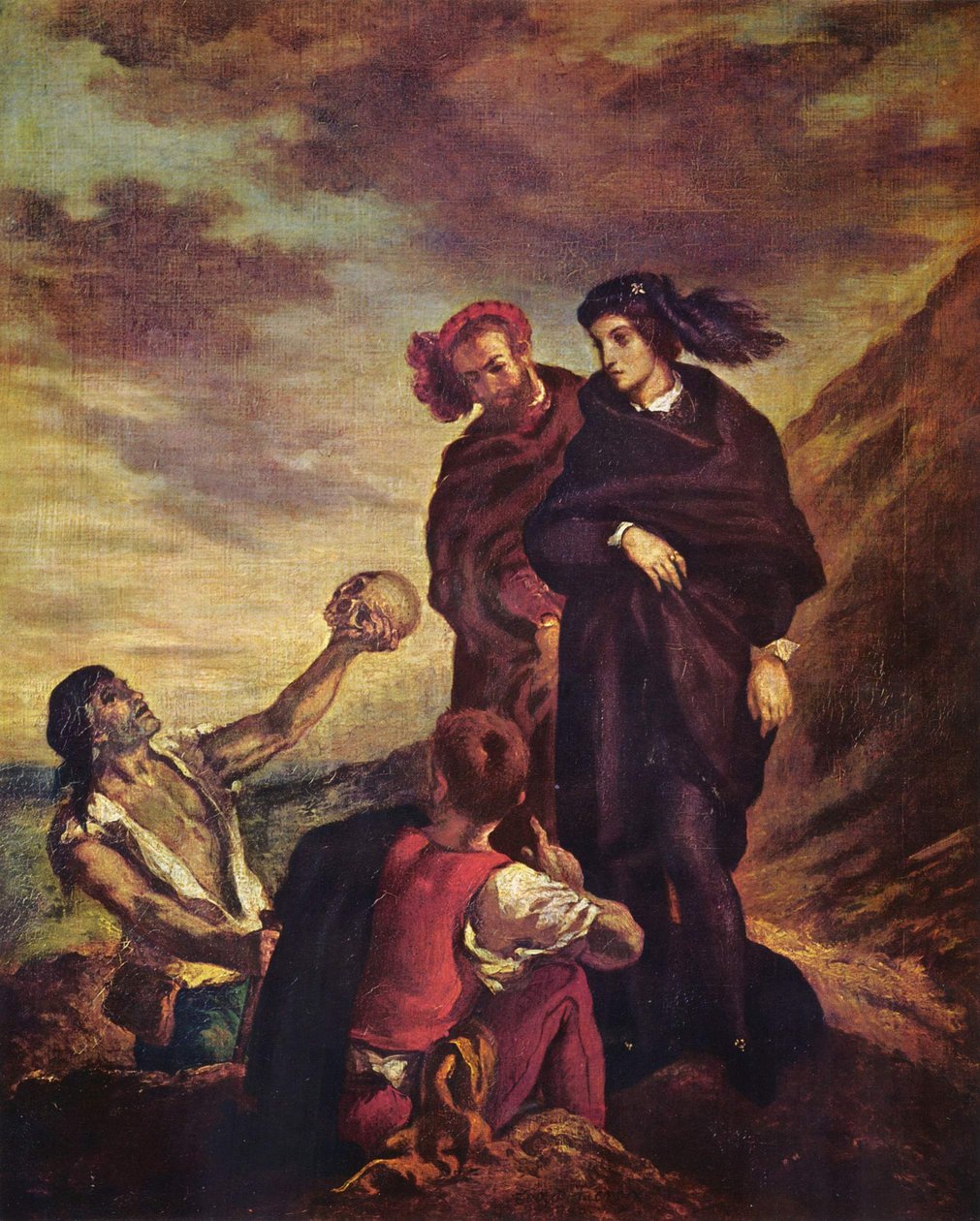 Hamlet y Horacio en el cementerio de Ferdinand Victor Eugene Delacroix