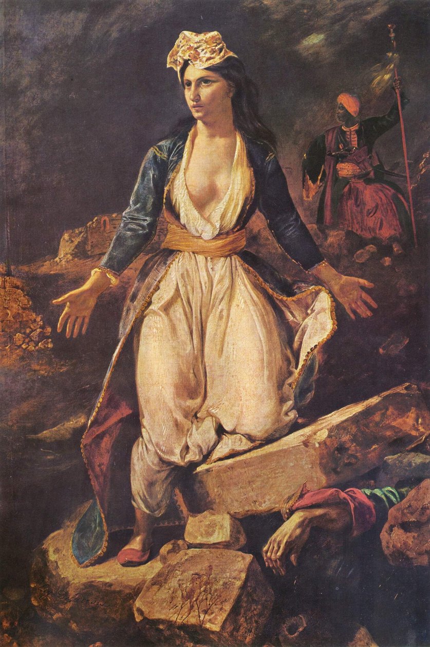 Grecia sobre las ruinas de Missolonghi de Ferdinand Victor Eugene Delacroix