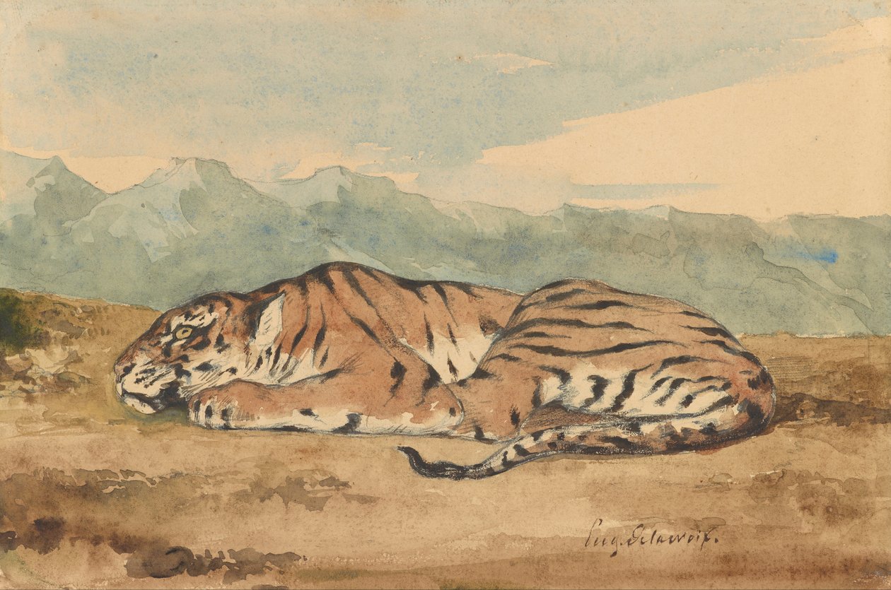 Tigre Real de Ferdinand Victor Eugene Delacroix